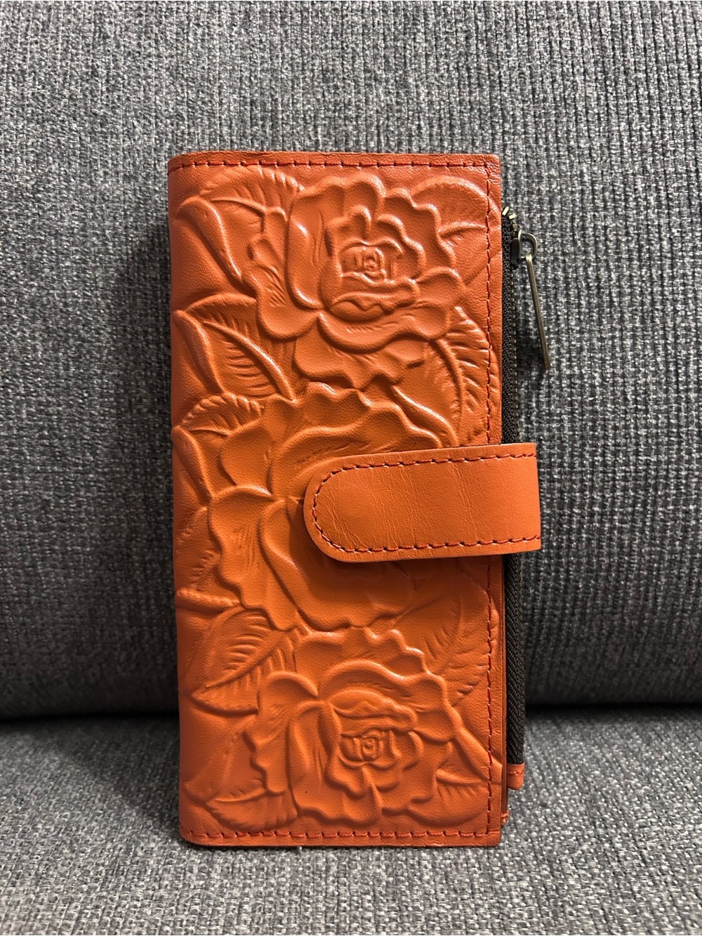 Patricia Nash Orange Floral Embossed Wallet - Women Accessories